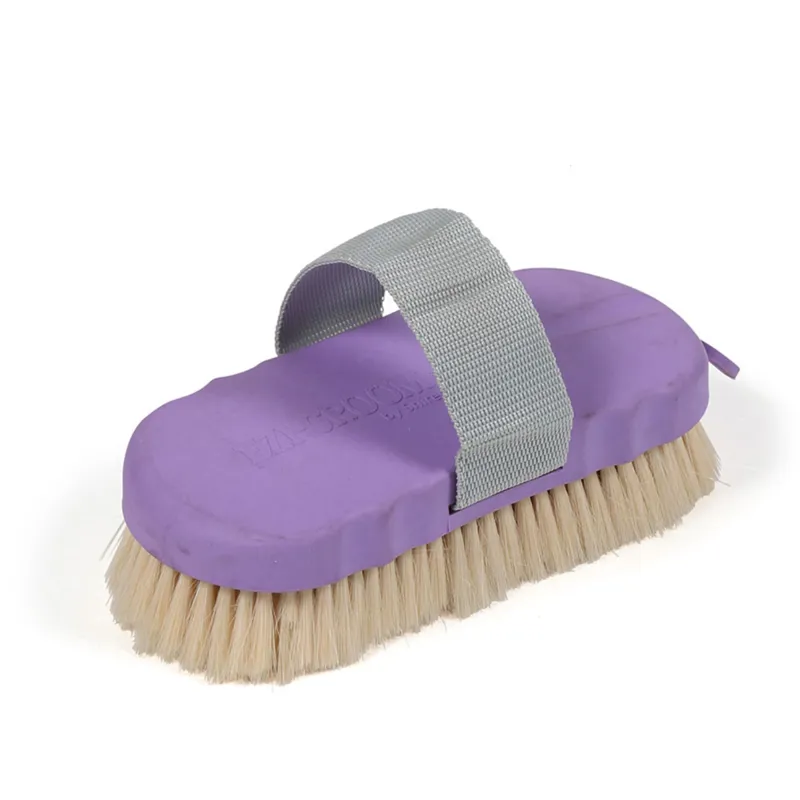 Shires EZI-GROOM Contour Goat Hair Body Brush - Lilac